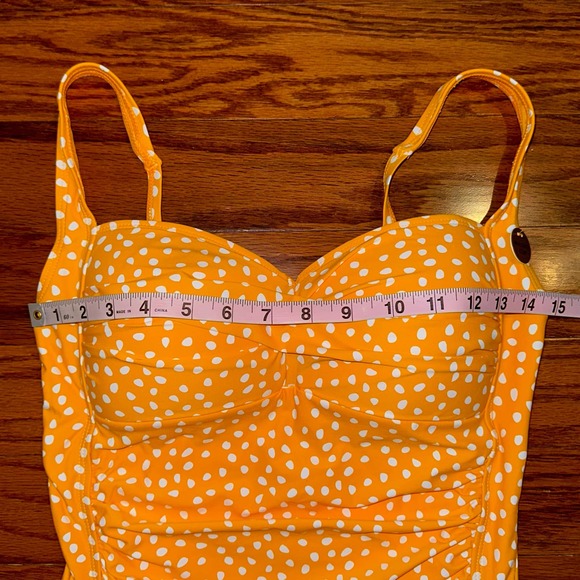 SOLD 💕NWT Niptuck Swim Yellow Polka Dot Slimming Joanne One Piece Swimsuit - Picture 13 of 15